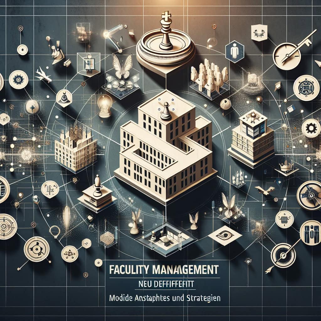 Facility Management neu definiert: Moderne Ansätze und Strategien 1 Verschlüsselter Computer-Aided Facility Management (CAFM) mit digitaler Netzwerkstruktur und strategischer Planung.